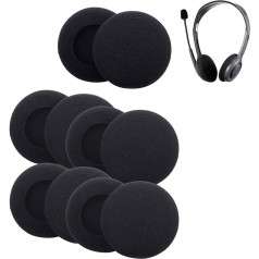 Kopfhörer Pad 2 Zoll Foam Pad EarPad Ohrschutz Kompatibel mit Sony Philips Kopfhörer, 5 Paar, Schwarz