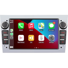 LXKLSZ Auto radio, saderīgs ar Wireless Carplay/Android Car, priekš Vauxhall Antara Zafira Corsa Vivaro Combo ar 7 collu skārienekrānu/Bluetooth/Mirror Link/FM/AM/High Performance, sudraba krāsā