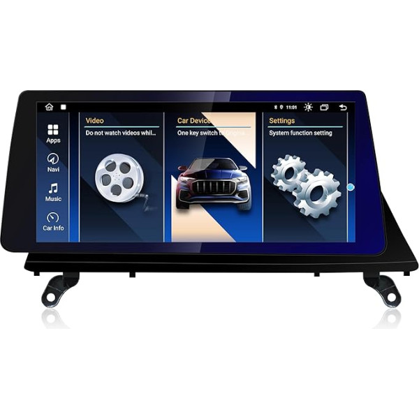 DDKUS Auto radio Android 13 BMW X5 X6 E70 E71 2007-2010 CCC sistēmai, 10,36 collu Blu-Ray skārienjutīgais ekrāns Auto GPS navigators Radio Stereo 8 kodolu 6GB RAM 128GB ROM ar iDrive sistēmas atbalstu Carplay