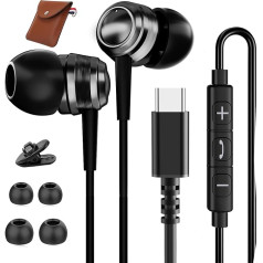 USB C austiņas ar mikrofonu USB C tipa austiņas ar mikrofonu USB C tipa austiņas ar kabeli iPhone 15 Samsung S23 S22 Ultra S21 S21 S20 FE A53 A54 A33 A34 Google Pixel 7 8 Pro OnePlus 11 Pro North 3 iPad 10