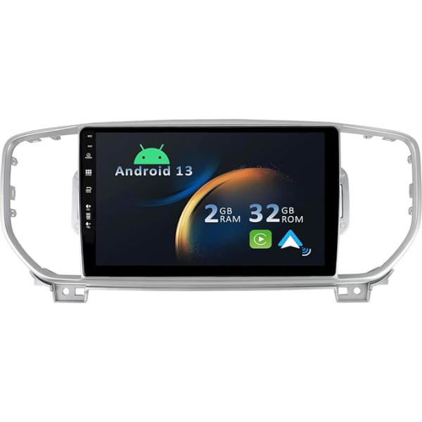 YUNTX Android 13 Auto radio priekš KIA Sportage KX5 2016-2018-[Integrēts CarPlay/Android Car/GPS]-9 collu IPS Touchscreen bezmaksas kamera DAB/Radio stūres vadība/MirrorLink/Bluetooth 5.0/WiFi/USB/4G