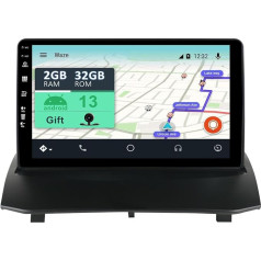 YUNTX [2GB+32GB] Android 12 auto radio ar satelītnavigāciju Ford Fiesta Mk 6 (2008-2017) 9 collu skārienjūtīgais ekrāns bez kameras DAB/GPS/Stūres vadības stūres vadība/MirrorLink/Bluetooth 5.0/WiFi/USB/4G/CarPlay