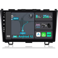 YUNTX [8GB + 256GB] Android 12 auto radio Honda CRV (2007-2011)-[Integrēts CarPlay/Android Car/DSP/GPS]-9 collu IPS Touch Screen CAM+MIC-DAB/Mirror Link/Bluetooth 5.0/AHD/360 kamera/WiFi/USB/4G