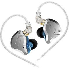 KINBOOFI KZ ZS10 Pro In-Ear monitora austiņas HiFi KZ austiņas ar 4BA un 1DD draiveriem, KZ Upgrade ZS10 Pro ar noņemamu 0,75 mm 2-pin 6N OFC kabeli (bez mikrofona, zils)