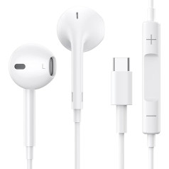 USB C Kopfhörer, Typ C Wired In-Ear Ohrhörer mit Mikrofon und Lautstärkeregler, Rauschunterdrückung, Stereo-Ohrhörer für iPhone 15, iPad Pro, Samsung, Pixel, Huawei und citi