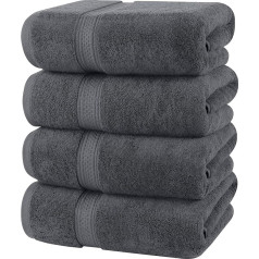 Utopia Towels, Set of 4 Cotton Bath Towels, 600 g/m², 69 x 137 cm