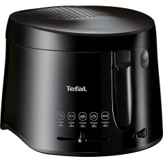 Tefal FF1078 Maxi Fry Fryer, Cool Wall tehnoloģija, ietilpība līdz 1,2 kg, salokāms rokturis, kompakts izmērs, regulējams termostats no 150 °C līdz 190 °C, melns