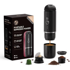 RECAFIMIL Tragbare Kaffeemaschine Reise Espressomaschine 120W, 19 Bar Druck 7500mAh Wiederaufladbare Batterieversion Tragbar Unterwegs für Camping, Fahren, Zuhause und Büro Reisen