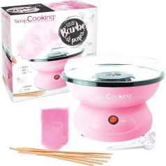 ScrapCooking 3900 Zuckerwattemaschine Cotton Candy Factory Ø 28 cm, Mit Stäbchen, Messlöffel, Süße Zubereitung, Elektrisches Gerät Für Zuhause,Geburtstagsparty, Rosa, Kunststoff, Standard