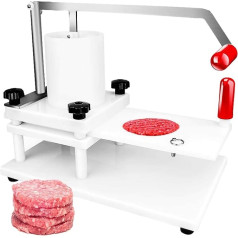 Vbenlem Hamburger Patty Maker 100 mm nerūsējošā tērauda burgeru preses liellopu gaļas formēšanas procesors, balts