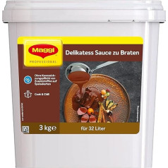 Maggi Delikatess mērce cepšanai kā mērces mērce, mērču saistviela, ideāla bāzes mērce katrai virtuvei, iepakojumā pa 1 (1 x 3 kg maisiņš)