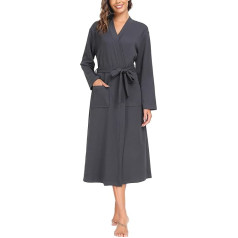 Sopesil Vafeļu halāts Sieviešu peldmēteļi Unisex peldmēteļi Kimono V-veida kakla halāts Spa mājām un viesnīcām S-XXL