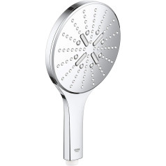 Grohe 26590000 Rainshower SmartActive 150 Rokas duša (ūdens taupīšana, 3 strūklu veidi, strūklu pārslēgs, universāla montāžas sistēma), apaļa, hromēta