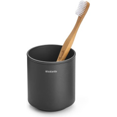 Brabantia - Mindset Zahnbürstenhalter - Für mehrere Zahnbürsten - Kratzfest - Pflegeleicht - Korrosionsbeständiges Metall - Badezimmerzubehör - Organisator - Infinite Grey - 9,4 x 8,1 x 8,1 cm