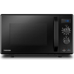 Toshiba mikroviļņu krāsns 900 W, 23 L, MW2-AG23P (BK) ar grila funkciju, 1050 W, 8 automātiskās izvēlnes, Eco funkcija, pagrieziena galds ar pozīciju atmiņu, melns