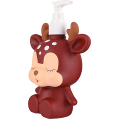 Yardwe Kids dušas želejas dozators Cartoon Animal Hand Lotion Atkārtoti uzpildāms ziepju dozators Lotion Shampoo Gel Bottle 300ml