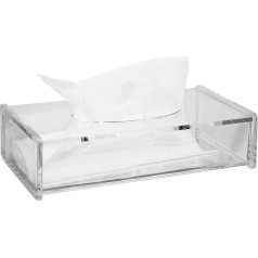 Fantasia 1222 Acrylic Tissue Box 26 x 13.5 x 5.5 cm with Hinged Lid Empty