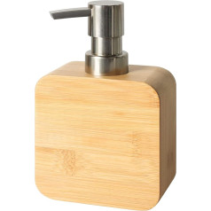 Asashizen 250ml Bamboo Soap Dispenser, Easy Fill Detergent Dispenser, Refillable Shampoo and Conditioner Bottles with Pump, Hand Dispenser for Kitchen Sink