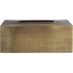 Premier Housewares Madison Tissue Box, Antique Brass Finish, Gold, 10 x 27 x 14 cm