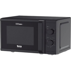 TM Electron TMPMW002BLK EASYWAVE Mikroviļņu krāsns 20 litru 700 W 5 jaudas līmeņi Atkausēšanas funkcija un 35 minūšu taimeris Melns