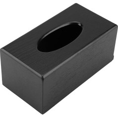 Bambusa auduma kaste Taisnstūra elegance Koka auduma auduma kaste matēta melna Kleenex vāka dzīvojamā istaba guļamistaba virtuve (melna) Taisnstūra dabiska (melna)