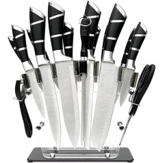 16-teiliges Küchenmesser Set Edelstahl Kochmesser Set Well Balance Ergonomischer Edelstahl Griff