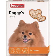 Beaphar Vitamīnizēta papildbarība : Beaphar DOGGY'S Biotin, 75tab.