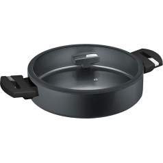 Berndes B.Green Aluminium Recycled Induction Frying Pan 28 cm Servēšanas panna, izgatavota no 100% pārstrādātām dzērienu skārdenēm, alumīnijs, melna krāsa