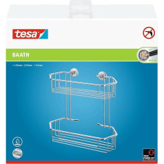 tesa Baath Plus dubultā hromēta dušas kaste ar līmēšanas risinājumu 278 mm x 270 mm x 125 mm