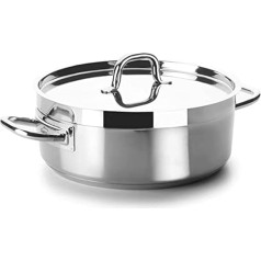 Lacor 54024 Bratentopf mit Deckel Durchmesser 24 cm Chef Luxe