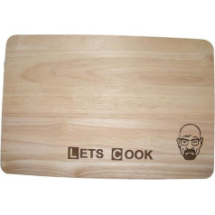 FastCraft, Breaking-Bad-Heisenberg-Schneidebrett, Hartholz, zum Hacken, Schneiden, als Käsebrett, Bambus, Premium Hardwood 35x24x1,5 cm