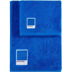 SWEET HOME Pantone™ Hand Towels Set 1+1 Consisting of Guest Towels 40 x 50 cm + Face 50 x 100 cm, Oeko Tex Certified, Blue