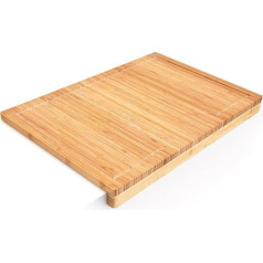 BAKAJI Bamboo Wooden Chopping Board, Natural Bamboo, 56 x 38 x 5 cm