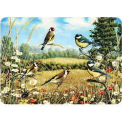 Premium stikla kapājamā dēlis - Goldfinch Birds Design Kitchen Worktop Saver Protector ar Tuftop Ultimate Kitchen Boards