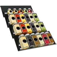 Nizirioo 4 x Spice Rack Drawer, Spice Drawer Insert, 30-60 cm izvelkams garšvielu organizators atvilktnē Spice Rack Organizators Spice Rack Organizators Spice Rack atvilktnēm Spice Holder Spice Storage Black