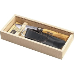 Opinel-Geschenkset inkl Messer Nr. 8,Kunstleder-Etui, in Holzgeschenkbox