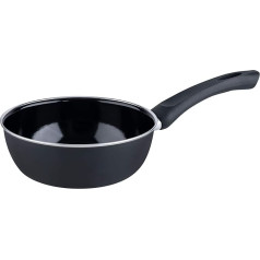 Riess, 0056-022 Gourmet Pan 20 Tall Classic Black Enamel Diametrs 20 cm Augstums 7,2 cm Ietilpība 1 litrs Melna emaljas panna Indukcijas panna melnā krāsā