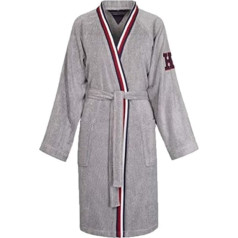 Tommy Hilfiger frotē auduma melanžēts kimono XL izmērs, pelēks, pelēks