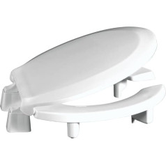 Centoco White Plastic Round Open Front Toilet Seat 3L460STS-001