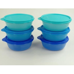 TUPPERWARE Kühlschrank Hit-Parade 600 ml dunkelblau (2) + blau (2) + türkis (2)