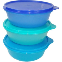 TUPPERWARE Hit-Parade 30921 Ledusskapis tumši zils + gaiši zils + tirkīza Panorama 600 ml