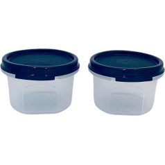 Tupperware 2 apaļu 200 ml melnu, apaļu, šveiciešu apaļu skārda kārbu komplekts sausai uzglabāšanai, dekoratīvām cepšanas burvju bundžām kafijas spilventiņiem