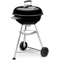 Weber Compact Kettle BBQ, kokogļu tējkanna BBQ, melns