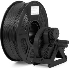 IEMAI ASA filaments 1.75, ASA oglekļa šķiedras filaments 3D printeriem, ASA CF filaments, 20% oglekļa šķiedras pildījums, izturīgs pret saules stariem un laikapstākļiem, ASA 1.75 mm, matēts, melns, 1 kg spolē