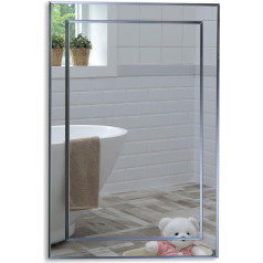 Badezimmerspiegel, Badspiegel, Wandspiegel, Spiegel, Zwei Schichten aus Glas rechteckig - Schöne Qualität Spiegel für Ihr Bad, Schlafzimmer, Halle oder andere Räume in Ihrem Zuhause - 70cm x 50cm