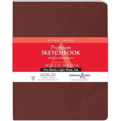 Stillman & Birn Alpha Series Softcover Skizzenbuch, 20,3 x 25,4 cm, 150 g/m² (schwer), weißes Papier, mittlere Körnung