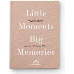 PrintWorks grāmatu plaukta albums - Kleine Moments Big Memories grāmatu plaukta albums mājas rotājums, balts, viens izmērs