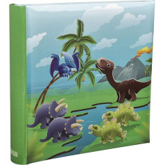 Arpan 4 x 6'' Kids Cute Dinosaurs in Prehistoric Scene Slip In Memo Childrens Fotoalbums 200 fotogrāfijām