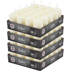 Hofer Pillar Candles, degšanas laiks aptuveni 7 stundas, 4 cm, 7 cm, ziloņkauls