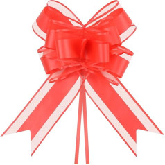 KEYIDO® 30 rote Schleifen, Organza-Geschenkpapier, Weihnachtsschleifen für Geschenkverpackungen, Weihnachtskörbe, Blumensträuße, Geschenk, Dekoration, 15,2 см